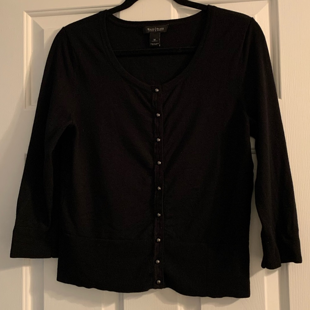 WHBM black cardigan sweater